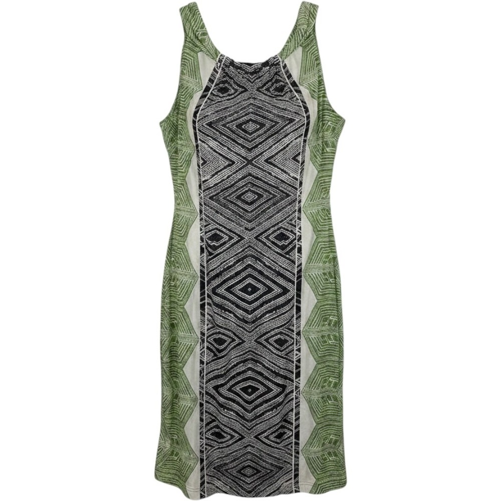 Banana Republic Womens Green Geometric Tribal Print‎ Cowl Neck Sleeveless Top L
